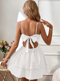 OPEN-BACK BOW SEXY SLING DRESS