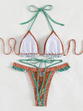 HALTER SWIMSUIT YELLOW STRAP BIKINI