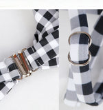Plaid Strappy Bikini Set