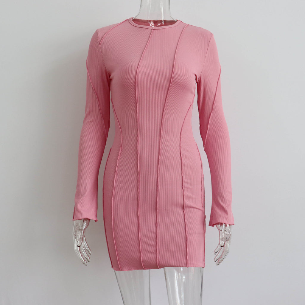 Line-bump Flared Sleeve Dress – Ncocon