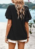 SOLID COLOR HOLLOW KNIT TOP