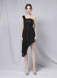 SEXY ONE SHOULDER SLEEVELESS DRESS