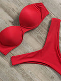Red Bikini Swimwear Women Swimsuit Brazilian Bikini Set Push Up
