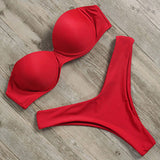 Red Bikini Swimwear Women Swimsuit Brazilian Bikini Set Push Up