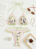 HALTER SWIMSUIT YELLOW STRAP BIKINI