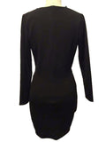 Gorgeous Plunging Neck Ruched Black Dress