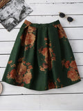 Stunning Flower Knee Length A-Line Skirt