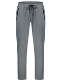 Trendy Drawstring Sweatpants with Zip Pocket