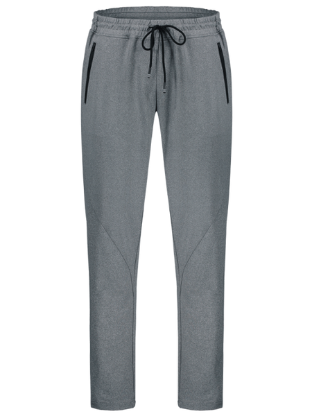 Trendy Drawstring Sweatpants with Zip Pocket