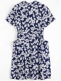 Gorgeous Floral Belted Vintage Shirt Dress