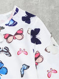 Pretty Butterfly Print Bowtie Dress
