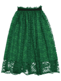 Trendy Ruffle Hem Lace Flare Skirt