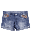 Trendy Graphic Cutoffs Distressed Denim Shorts
