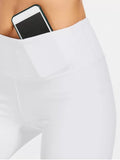 Fun Color Block Ruched Overlength Sporty Leggings