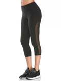 Stunning Sheer Mesh Cropped Athletic Leggings