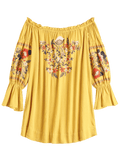 Stunning Ruffle Hem Floral Embroidery Shift Dress