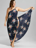 Fashion Plus Size Tiny Floral Beach Cover-up Wrap Dress