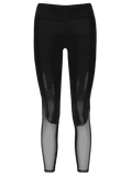 Trendy High Waisted Mesh Spliced Yoga Leggings Pants