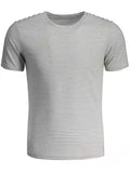 Trendy Mens Striped Crewneck Jersey Tee