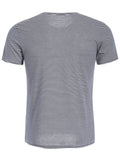Trendy Mens Striped Crewneck Jersey Tee