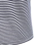 Trendy Mens Striped Crewneck Jersey Tee