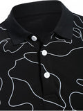 Trendy Mens Printed Polo Tee
