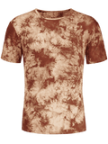 Trendy Men Round Neck Tie Dyed Tee