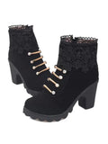 Cheap Metal Embroidery Zipper Ankle Boots
