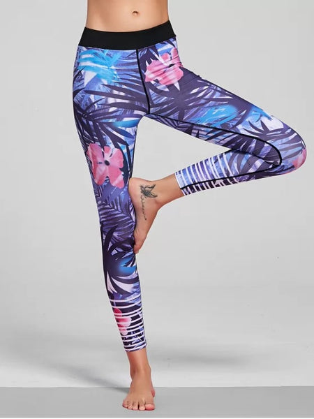 Gorgeous Floral Patterned Stretchy Yoga Leggings