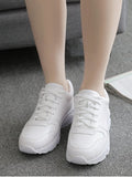 Trendy Running Faux Leather Sneakers