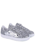 Trendy Glitter Tie Up Sequins Flat Shoes