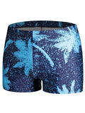 Trendy Leaf Print Swim TrunksV