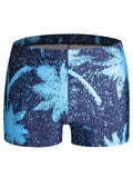 Trendy Leaf Print Swim Trunks