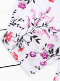 Halter Floral Crop Top with Shorts