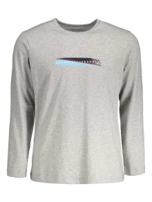 Trendy Graphic Marled Mens Long Sleeve T-shirt