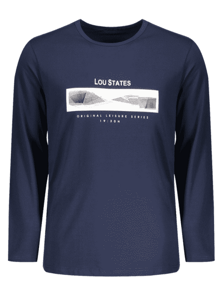 Fashion Lou States Graphic Long Sleeve T-shirt