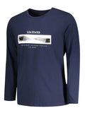 Fashion Lou States Graphic Long Sleeve T-shirt