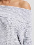 Trendy Off The Shoulder SweaterLight Gray  Dress