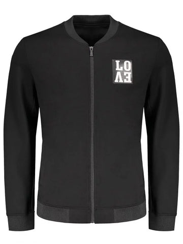 Trendy Love Embroidered Zippered Baseball Jacket