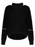 Fashion Cut Out Chunky Choker Sweater