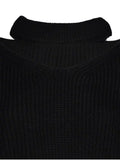 Fashion Cut Out Chunky Choker Sweater