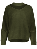 Fashion Cut Out Chunky Choker Sweater