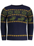 Trendy Crew Neck Jacquard Sweater