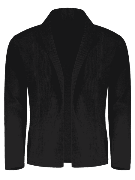 Trendy Shawl Collar Open Front Cardigan