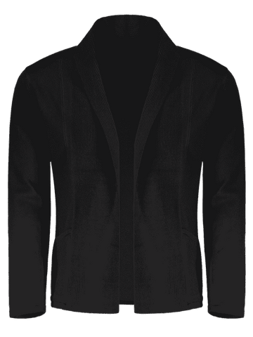 Trendy Shawl Collar Open Front Cardigan