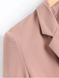 Gorgeous Lapel Buttoned Tabs Sleeve Blazer