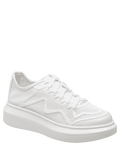 Trendy PU Leather Insert Breathable Athletic Shoes