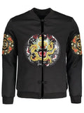 Trendy Embroidered Applique Bomber Jacket