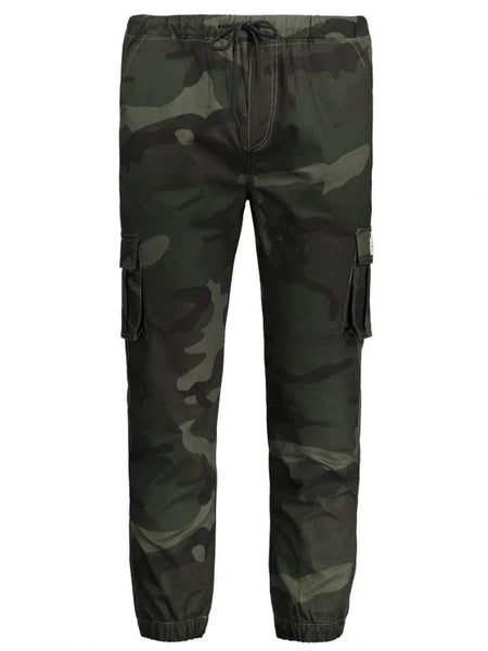 Trendy Drawstring Camouflage Jogger Pants