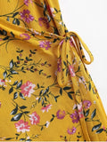 Gorgeous Floral Print Cami Wrap Dress